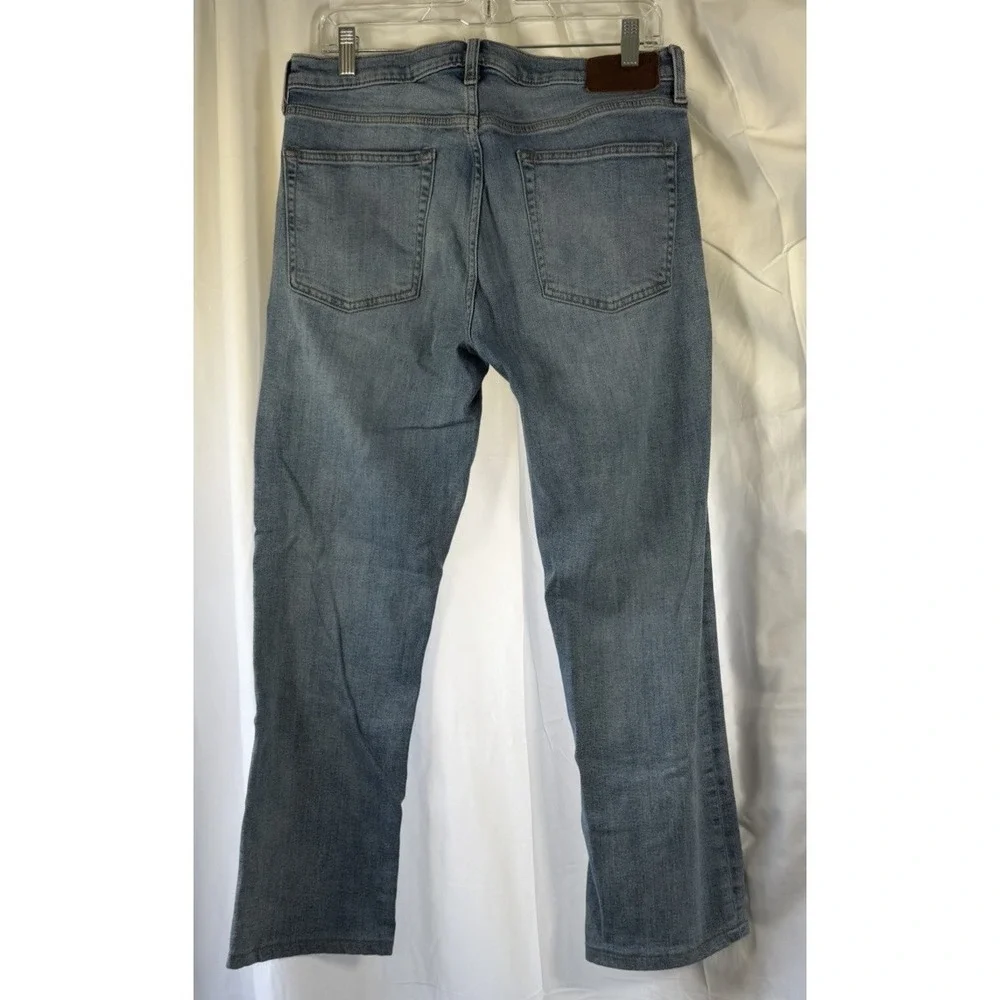 Lands' End Square Rigger Jeans Mens 32 Blue‎ Cotton Denim Straight Leg Faded